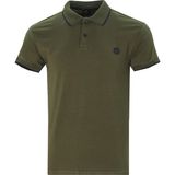 Varetta Erkek Zeytin Yeşili Polo Yaka Biyeli Yazlık Pamuklu Kısa Kollu T shirt