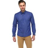 Varetta Slim Fit Kesim Uzun Kol Pamuklu Gömlek Gömlek - Lacivert