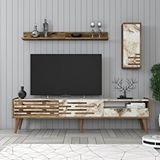 Variant Ceviz Beyaz Mermer Valensiya Tv Ünitesi