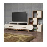 Variant Flora Ceviz-Ekru Duvar Raflı Tv Ünitesi