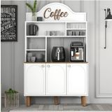 Variant Mobilya Bohem Kahve Köşesi Çok Amaçlı Dolap 120cm - Beyaz