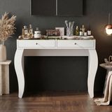 Variant Mobilya Lotus Camlı Makyaj Masası - Beyaz