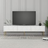 Variant Mobilya Lyon Alt Tv Ünitesi - Beyaz - Altın