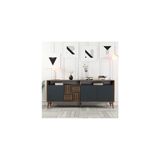 Variant Mobilya Milan Konsol – Ceviz Antrasit - 78 x 180 x 35 cm - Siyah