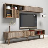 Variant Mobilya Milan Tv Ünitesi Toz Ceviz Suntalam Malzeme 180 cm Genişlik 35 cm Derinlik