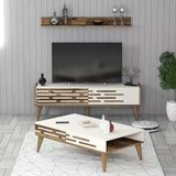 Variant Mobilya Valensiya 140Cm Tv Unitesi Ve Orta Sehpa Takimi - Ceviz / Krem