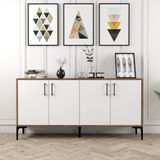 Variant Mobilya Variant Kiev 160CM Konsol - Ceviz / Beyaz - 78 x 160 x 35 cm - Ceviz - Beyaz
