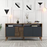 Variant Mobilya Variant Milan 160 cm Konsol - Ceviz / Antrasit - 78 x 160 x 35 cm - Ceviz - Antrasit