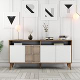 Variant Mobilya Variant Milan 160CM Konsol - Ceviz / Beyaz - 78 x 160 x 35 cm - Minyatür Ceviz - Beyaz