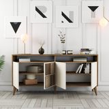 Variant Mobilya Variant Milan 160CM Konsol - Ceviz / Krem - 78 x 160 x 35 cm - Krem Rengi