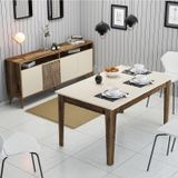 Variant Mobilya Variant Milan Yemek Odası Takımı - Ceviz - Krem