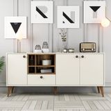 Variant Mobilya Variant Napoli Konsol - Krem - 180 x 82 x 35 cm - Krem Rengi