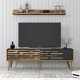 Variant Valensiya 140cm Tv Ünitesi - Ceviz / Antrasit Ceviz-Antrasit