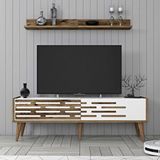 Variant Valensiya 140cm Tv Ünitesi - Ceviz / Beyaz Beyaz-Ceviz