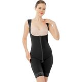 Variteks 218 Agraflı Göğüs Altı- Diz Üstü-Sırtı Kapalı Liposuction Korse - Siyah - 2XL