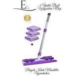 Varivas ( 3 Adet Yedek Bez Hediyeli ) Yer Mopu Fayans Duvar Yüzey Temizlik Mikrofiber Mandallı Sihirli Mop