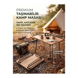varje Dayanıklı ve Pratik, Portatif, Katlanır Demir Ayaklı Kamp Masası