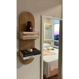 Varje Semplice Modern Duvar Rafı MDF Malzeme ile 69x23 cm Doğal Renkli Şık Tasarım