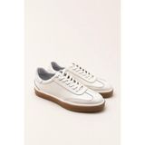 VARNAS Erkek Ekru Hakiki Deri Bağcıklı Sneaker Kauçuk Taban Günlük Casual Ayakkabı – Tempura - Bej