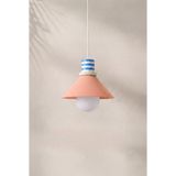 Varno Home & Living Dekoratif Renkli Avize, Çocuk Genç Odası Salon Mutfak Kreş Aydınlatma - Pastel Pembe - Bej