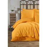 Varol %100 Pamuk Müslin Çift Kişilik Nevresim Takımı – Doğal ve Nefes Alabilen - Sarı - 200 x 220 cm