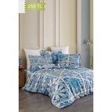 Varol 250 Tc Bambu Karışımlı Pamuk Saten Nevresim Takımı – Family Size - Davinci - Renkli - 160 x 220 cm
