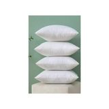 Varol 4lü Kırlent %100 Pamuk Kılıflı Silikon Dolgulu - Beyaz - 40 x 40 cm