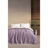Varol 5 Katlı %100 Pamuk Müslin Yatak Örtüsü – 230X240 cm - Lila - 230 x 240 cm