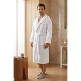 Varol Biyeli Kapşonlu Bambu Bornoz - Beyaz - 2XL