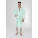 Varol Biyeli Şal Yaka Bambu Bornoz - Mint - L - XL