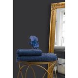 Varol Jacquard %100 Pamuk Banyo Havlusu 90X150cm - 90 x 150 cm - Lacivert