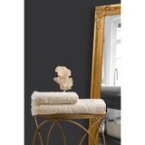 Varol Jacquard %100 Pamuk Banyo Havlusu 90X150cm - Krem - 90 x 150 cm