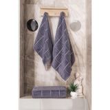 Varol Kare Micro Cotton Banyo Havlusu 90X150CM - 90 x 150 cm - Antrasit