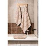 Varol Kare Micro Cotton El Havlusu 50X90CM - 50 x 90 cm - Bej