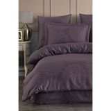 Varol Laura Home Tencel Jakar Nevresim Takımı Çift Kişilik - Nothingham Mürdüm Çok Renkli