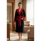 Varol Luxury Touch Kapşonlu %100 Pamuk Nakışlı Bornoz – Kiss
