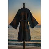 VAROL Organik %100 Pamuk Kimono Yaka Sabalık Bornoz Plaj Elbisesi - Viserion