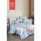 Varol Royal Saten 300TC Nevresim Takımı (Çift Nevresimli) Family Size - Estiva - Renkli - 160 x 220 cm