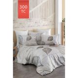Varol Royal Saten 300TC Nevresim Takımı (Çift Nevresimli) Family Size - Folia - Renkli - 160 x 220 cm