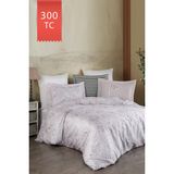 Varol Royal Saten 300TC Nevresim Takımı (Çift Nevresimli) Family Size - Grida - Renkli - 160 x 220 cm