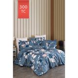 Varol Royal Saten 300TC Nevresim Takımı (Çift Nevresimli) Family Size - Larissa - Renkli - 160 x 220 cm