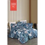 Varol Royal Saten 300Tc Nevresim Takımı (Çift Nevresimli) Family Size - Larissa
