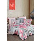 Varol Royal Saten 300Tc Nevresim Takımı (Çift Nevresimli) Family Size - Lilya