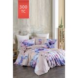 Varol Royal Saten Çift Kişilik 300TC Nevresim Takımı - Martina - Renkli - 200 x 220 cm