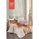 Varol Royal Saten Çift Kişilik 300TC Nevresim Takımı - Tesla - Renkli - 200 x 220 cm
