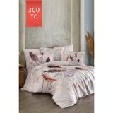 Varol Royal Saten Tek Kişilik 300TC Nevresim Takımı - Muna - Renkli - 160 x 220 cm