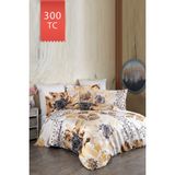 Varol Royal Saten Tek Kişilik 300TC Nevresim Takımı - Victoria - Renkli - 160 x 220 cm