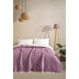 Varol Tek Kişilik 5 Katlı %100 Pamuk Müslin Yatak Örtüsü - Mor - 160 x 230 cm