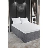 Varol Zeus Serisi Pamuk Saten King Size Çarşaf Takımı - 200 x 200 cm - Beyaz