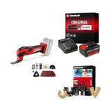 Varrıto - Solo Akülü Raspalama Makinesi + 18V 4,0 Ah Pxc Starter Kit, Akü ve Şarj Cihazı + Raspalama Seti 6 Parça